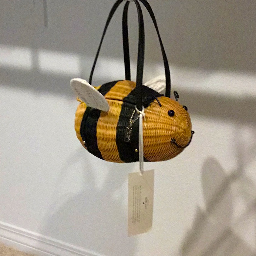 Kate Spade New York Bee Novelty Wicker Bag, New With Tags